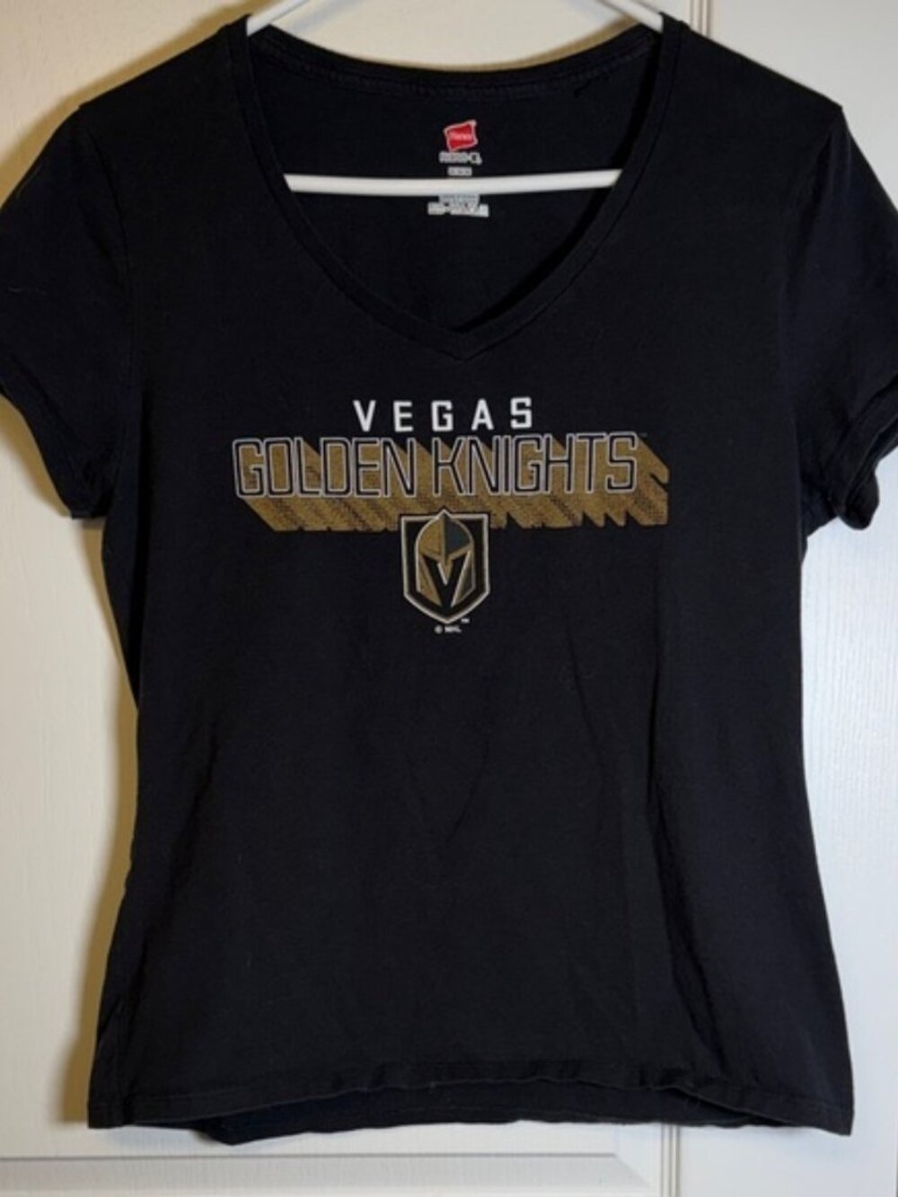 Vegas Golden Knights VGK Hockey Black Short Sleeve Shirt Medium EUC #SP-026